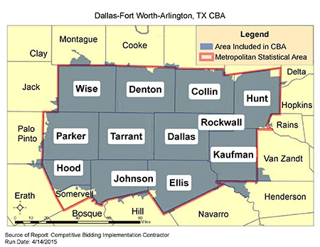 Dallas-Fort Worth-Arlington, TX CBA Map