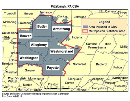 Image of Pittsburgh, PA competitive bidding area