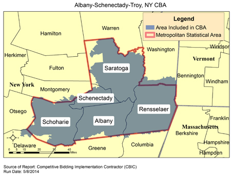 Image of Albany-Schenectady-Troy, NY CBA map