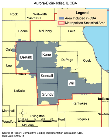 Image of Aurora-Elgin-Joliet, IL CBA map