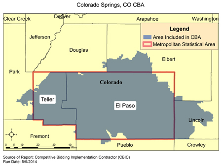 Image of Colorado Springs, CO CBA map