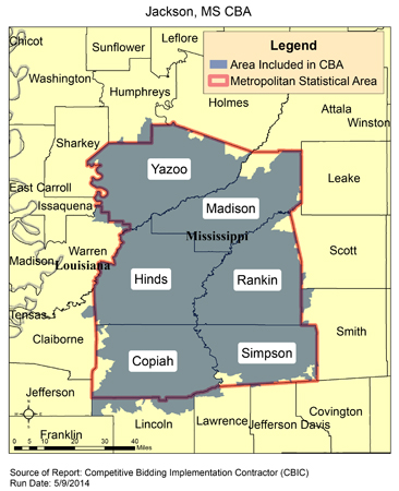 Image of Jackson, MS CBA map